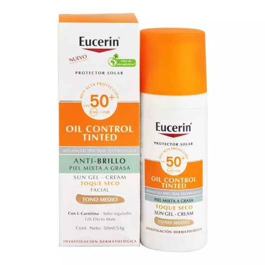 Eucerin Protector Solar Facial Oil Control - Tono medio